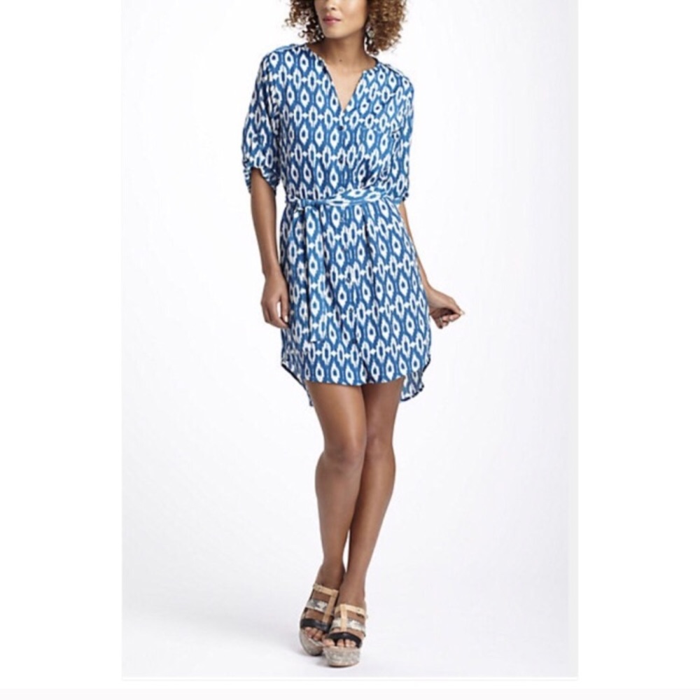Anthropologie Ikat Frequencies shirtdress by Maeve